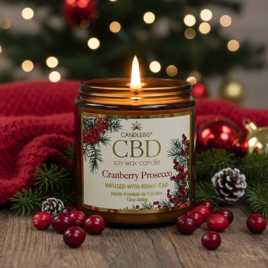 CRANBERRY PROSECCO CBD CANDLE