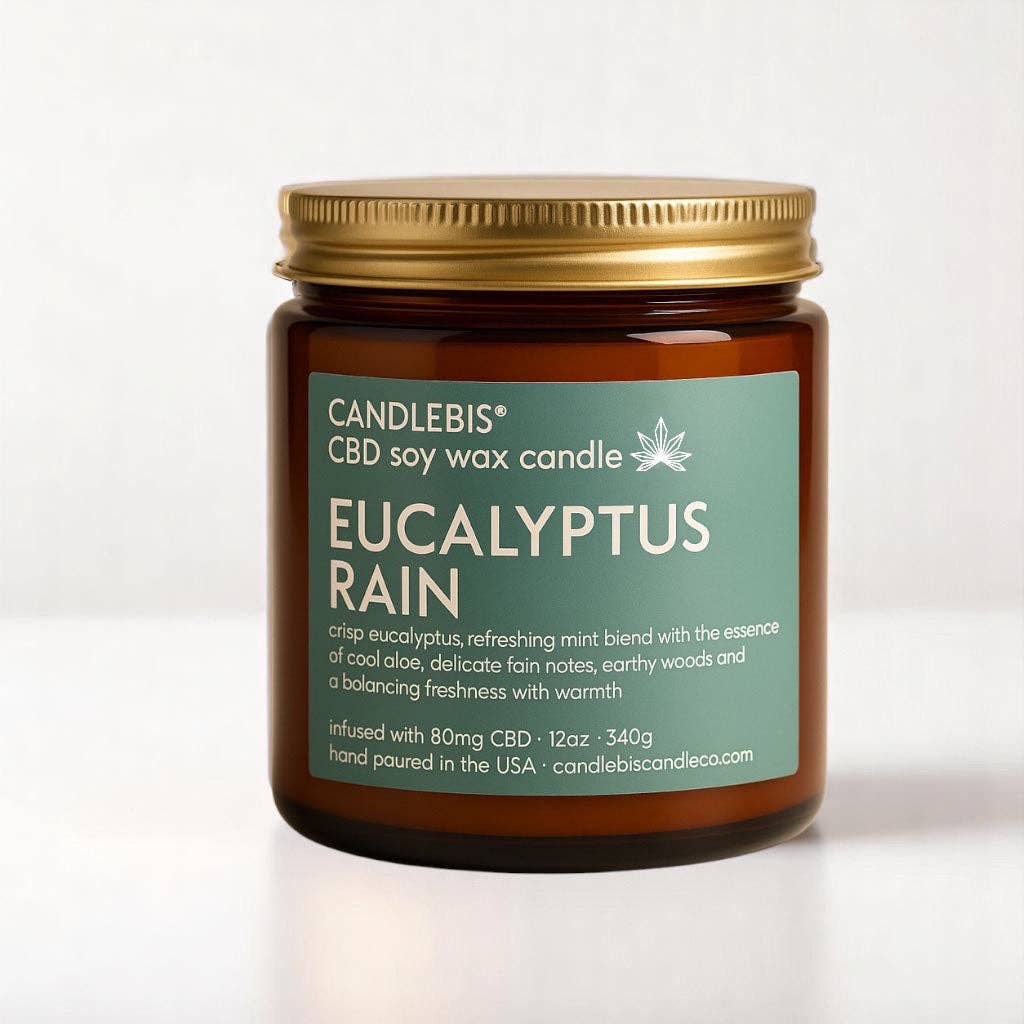 EUCALYPTUS RAIN CBD CANDLE