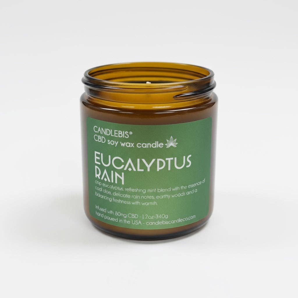 EUCALYPTUS RAIN CBD CANDLE